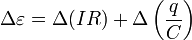 ~Delta varepsilon = Delta (IR) + Delta left (frac{q}{C} right )