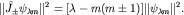 $|hat J_pmpsi_{lambda m}|^2=[lambda-m(mpm 1)] |psi_{lambda m}|^2.$