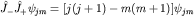 $hat J_-hat J_+psi_{jm}=[j(j+1)-m(m+1)]psi_{jm}$