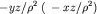 $-yz/rho^2;({rm }; -xz/rho^2)$