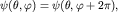 $psi(theta,varphi)=psi(theta,varphi+2pi),$