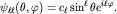 $psi_{ellell}(theta,varphi)=c_ell sin^ell theta e^{iellvarphi}.$