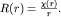 $R(r)=frac{chi(r)}{r}.$