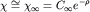 $chicongchi_infty=C_infty e^{-rho}$