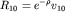 $R_{10}=e^{-rho}v_{10}$