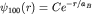 $psi_{100}(r)=Ce^{-r/a_B}$