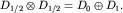 $D_{1/2}otimes D_{1/2}=D_0oplus D_1.$