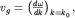 $v_g=left(frac{domega}{dk}right)_{k=k_0},$