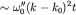 $sim omega''_0(k-k_0)^2 t$