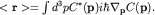 $ lt {bf r} gt =int d^3 pC^*({bf p})ihbarnabla_{{bf p}}C({bf p}).$