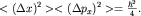 $ lt (Delta x)^2 gt lt (Delta p_x)^2 gt =frac{hbar^2}{4}.$