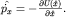 $hat{dot p_x}=-frac{partial U(hat x)}{partial hat x}.$