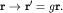 ${bf r}to{bf r'}=g{bf r}.$