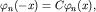 $varphi_n(-x)=Cvarphi_n(x),$