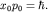 $x_0 p_0=hbar.$