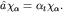 $hat achi_alpha=alpha_t chi_alpha.$