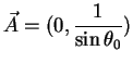 $displaystyle vec A =(0, {displaystyle 1overdisplaystylesin theta_0})$