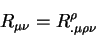 begin{displaymath}
R_{mu nu}=R^{rho}_{. mu rho nu}
end{displaymath}